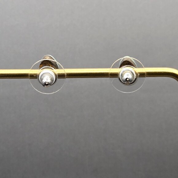 VTG Sterling Silver Larimar Stud Earrings 8.8x6mm 14.4g Dominican Republic - Picture 4 of 7